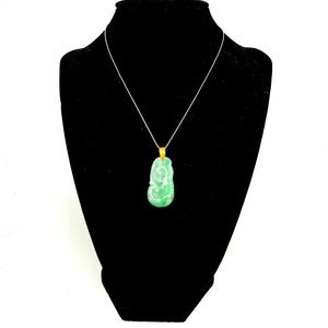 Sold!14K Lucky Jade Pendant with Ruyi Design
